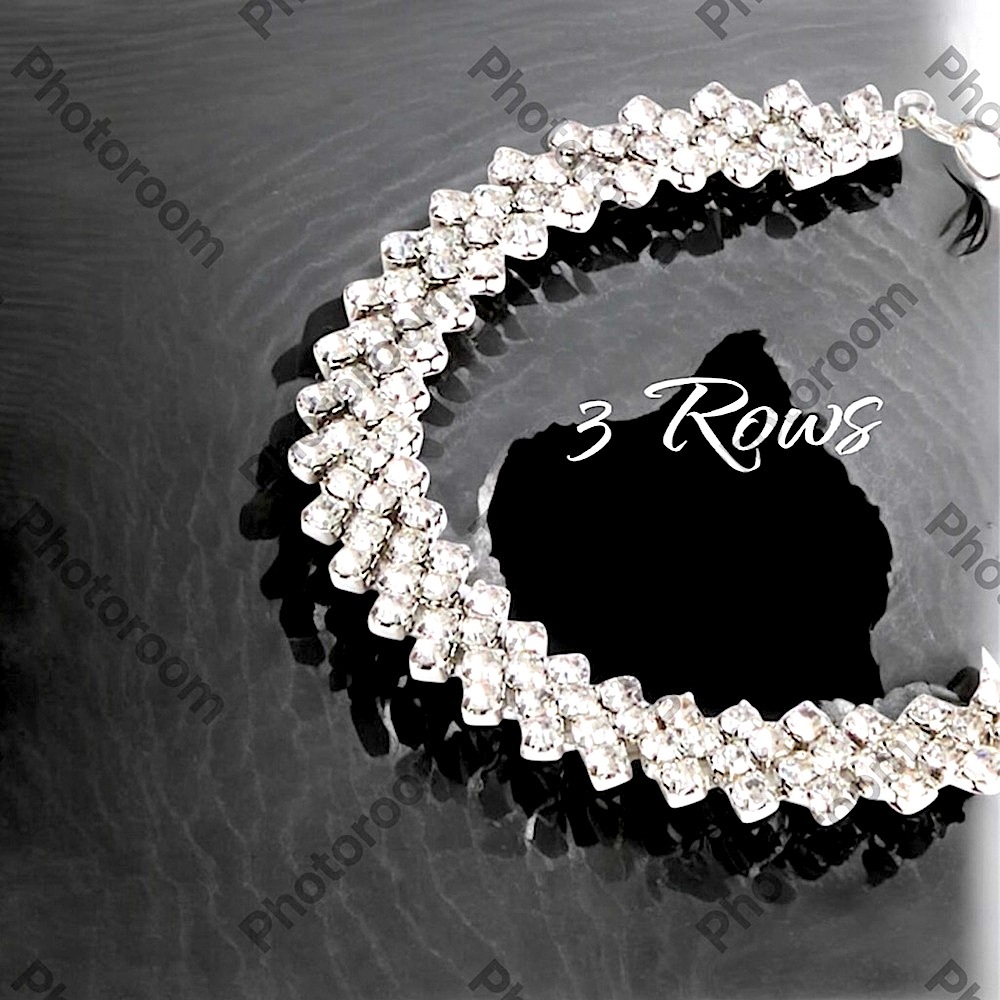 Elegant Vintage Rhinestone Bracelet 7.5”